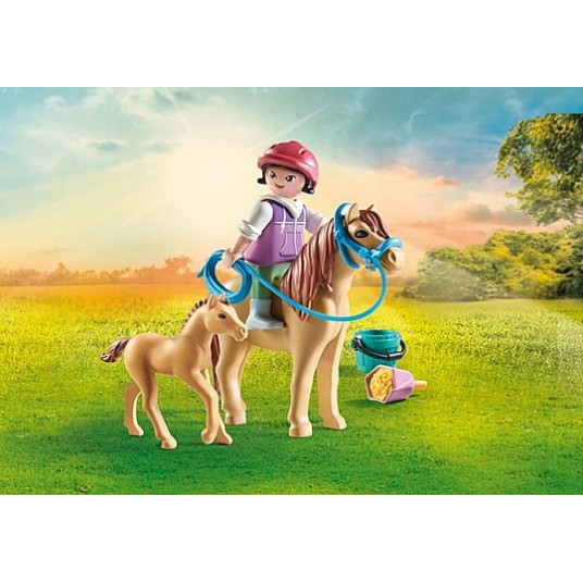PLAYMOBIL ŪDENSKRITUMA ZIRGI Bērns ar ponijiem 71498