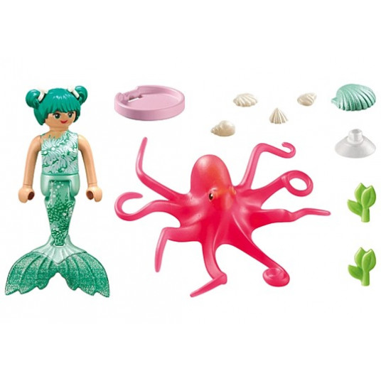 Figūru komplekts Princess Magic 71503 Mermaid ar krāsu maināmu astoņkāji