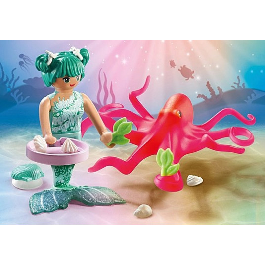 Figūru komplekts Princess Magic 71503 Mermaid ar krāsu maināmu astoņkāji