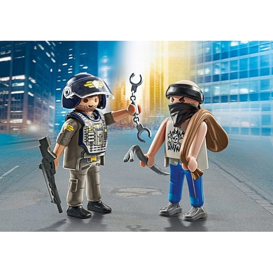 PLAYMOBIL DUOPACKS Policists un zaglis 71505