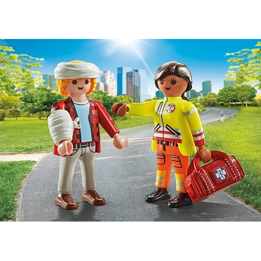 PLAYMOBIL DUOPACKS Feldšeris un pacients 71506