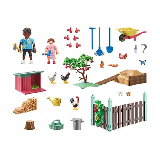 PLAYMOBIL MANA DZĪVE Vistas kūts mājas pagalmā 71510