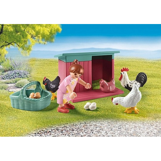 PLAYMOBIL MANA DZĪVE Vistas kūts mājas pagalmā 71510