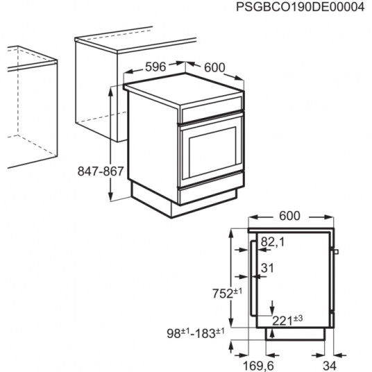 Plīts ELECTROLUX LKR64021AX