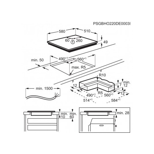 Plīts virsma Electrolux EIS62453IZ