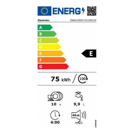 Trauku mazgājamā mašīna Electrolux ESA63200SX