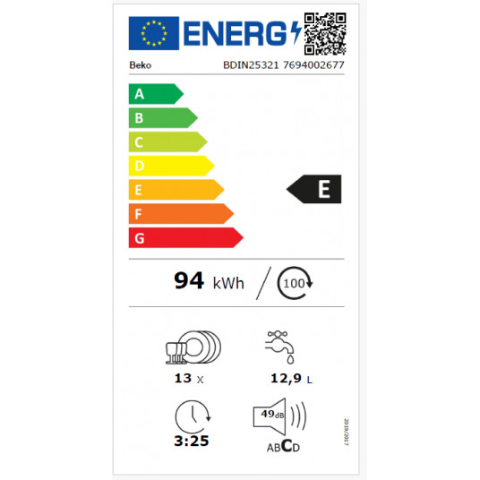 Trauku mazgājamā mašīna BEKO BDIN25321