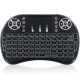 RoGer Q8 Wireless Mini Keyboard For PC / PS3 / XBOX 360 / Smart TV / Android + TouchPad Black (With RGB Backlight)