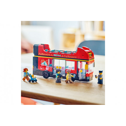 LEGO® 60407 City Sarkanais divstāvu apskates autobuss