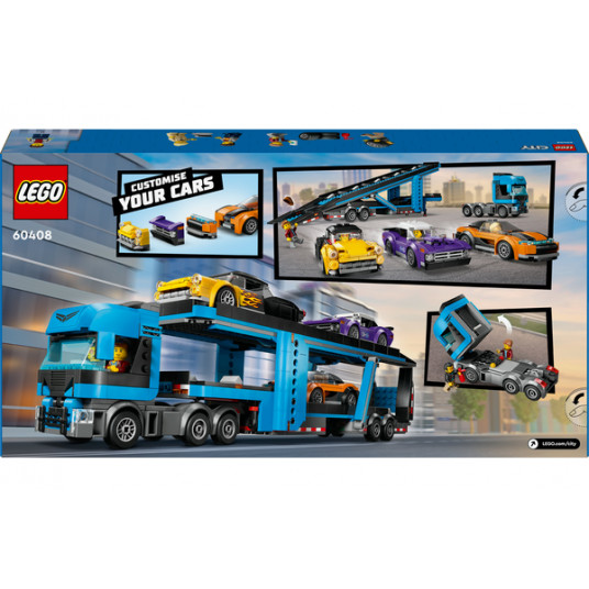 LEGO® 60408 City Auto transportētājs ar sporta automašīnām