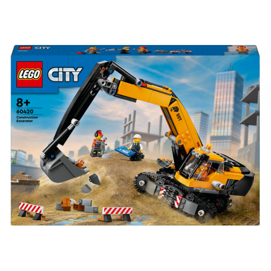 LEGO® 60420 City Yellow Celtniecības ekskavators