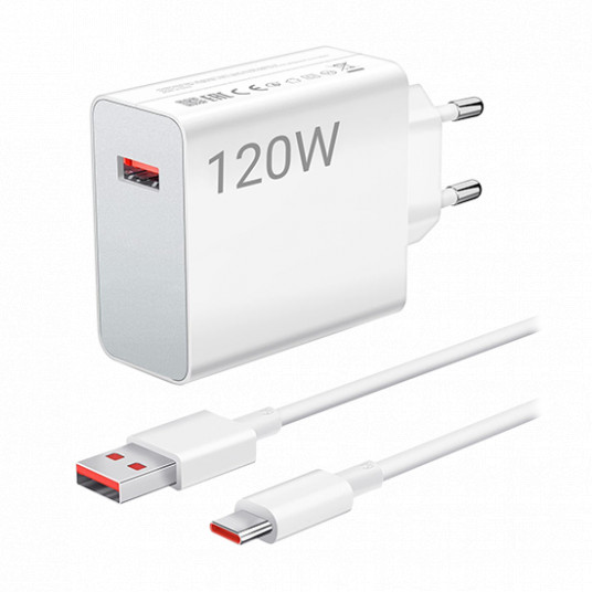 Lādētājs Xiaomi 120W Charging Combo (Type A) + USB-C Cable