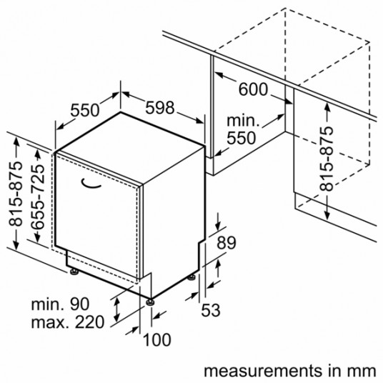 Bosch | Trauku mazgājamā mašīna | SMV4EMX71S | Iebūvējamā | Platums 60 cm | Vietu skaits 14 | Programmu skaits 6 | Energoefektivitātes klase B | Displejs | AquaStop funkcija | Balta