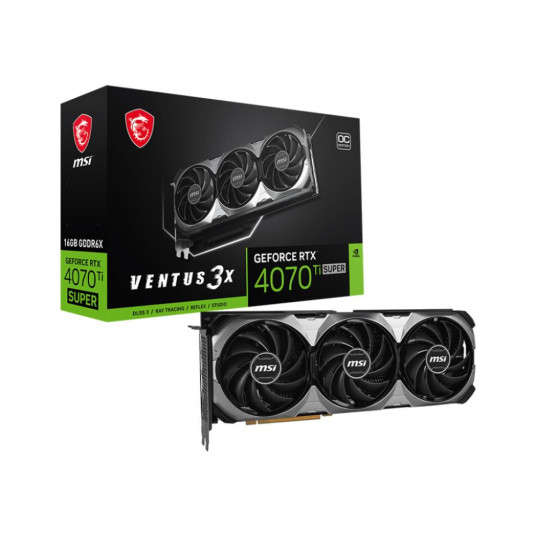 MSI GeForce RTX 4070 TI SUPER 16G VENTUS 3X OC - augstas izšķirtspējas ierīces