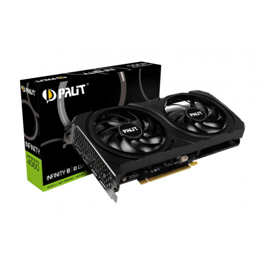 Grafiskā karte|PALIT|NVIDIA GeForce RTX 4060|8 GB|GDDR6|128 bitu|PCIE 4.0 16x|GPU 1830 MHz|Dual Slot Fansink|2xHDMI|2xDisplayPort|NE64060019P1-1070L