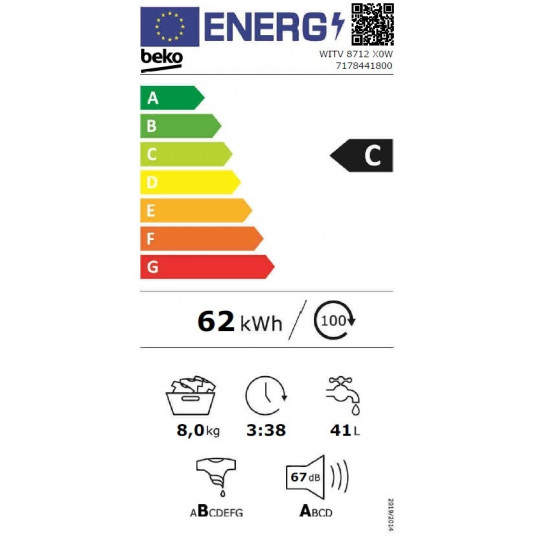 Veļas mašīna BEKO WITV8712X0W