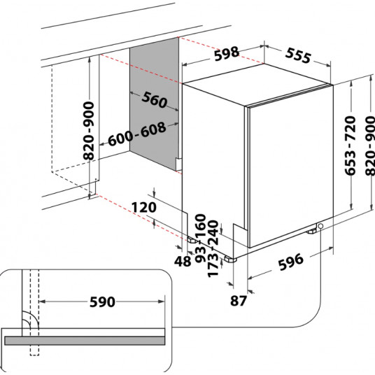 Trauku mazgājamā mašīna Whirlpool W0I D741A S