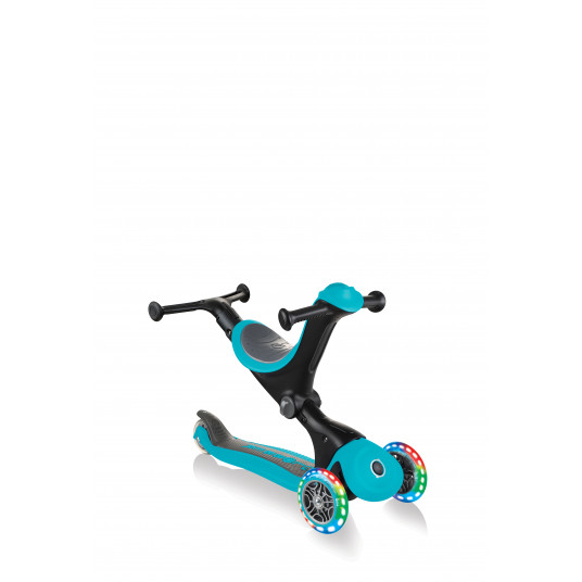 GLOBBER skrejritenis Go Up Deluxe Lights, zils, 646-105