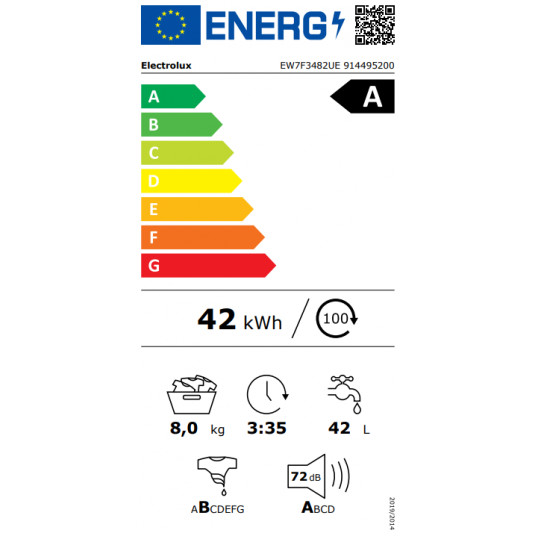 Veļas mašīna ELECTROLUX EW7F3482UE