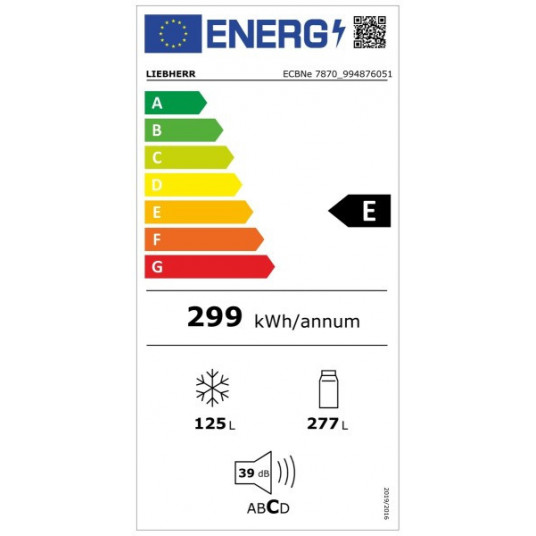 Liebherr ECBNe 7870-001 iebūvējamais ledusskapis