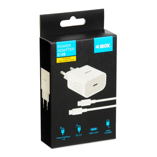 SIENAS LĀDĒTĀJS I-BOX C-39 USB-C PD20W AR KABELI