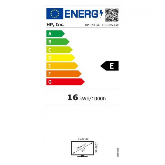 58,4 cm/23 collu (1920 x 1080) HP E23 G4 IPS 16:9 5 ms HDMI VGA DisplayPort USB VESA Pivot Full HD melns