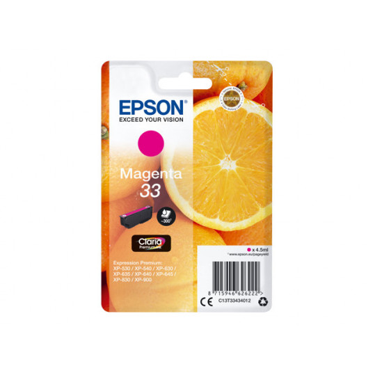 EPSON vienpakete Magenta 33 Claria Prem