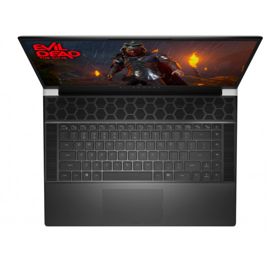 Dell Alienware 16 x16 R2 QHD+ NV G-SYNC 240Hz Ultra 9 185H/32GB/2TB/NVIDIA GF RTX4080 12GB/Win11 Pro/ENG ar aizmugurējo apgaismojumu, kbd/Sudrabs/3G garantija uz vietas