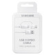 Kabelis Samsung Cable combo with adapter microUSB & Type-C White