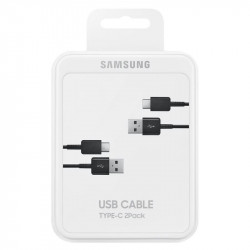 Kabelis Samsung Type C Cable 2 pcs Black