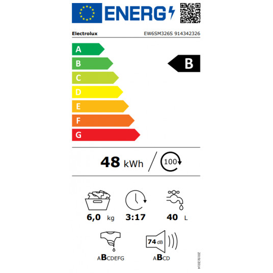 Veļas mašīna ELECTROLUX EW6SM326S