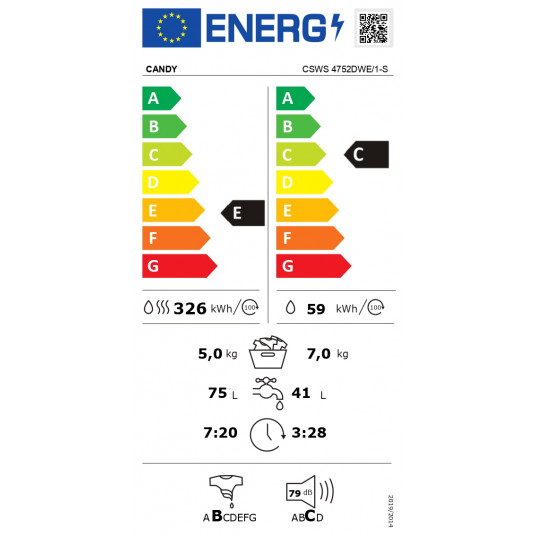 Veļas mašīna Candy CSWS 4752DWE/1-S
