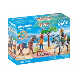 PLAYMOBIL ŪDENSKITIENA ZIRGI Amēlija un Bens jāj pludmalē 71470