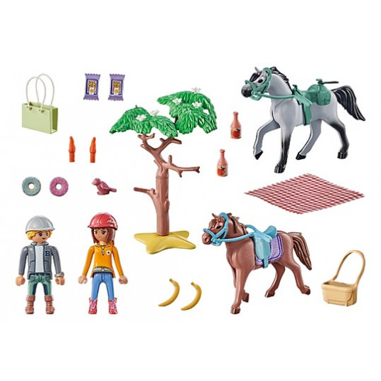 PLAYMOBIL ŪDENSKITIENA ZIRGI Amēlija un Bens jāj pludmalē 71470