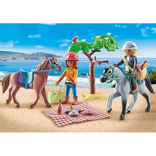 PLAYMOBIL ŪDENSKITIENA ZIRGI Amēlija un Bens jāj pludmalē 71470