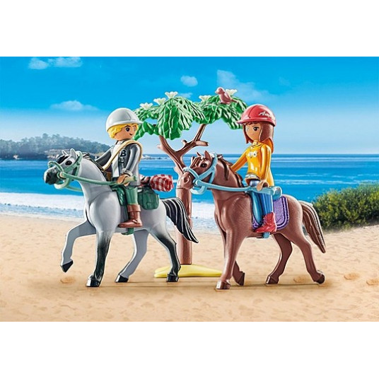 PLAYMOBIL ŪDENSKITIENA ZIRGI Amēlija un Bens jāj pludmalē 71470