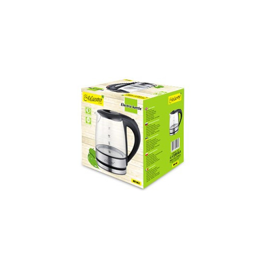Feel-Maestro MR062 elektriskā tējkanna 1,2 L melna, caurspīdīga 1630 W