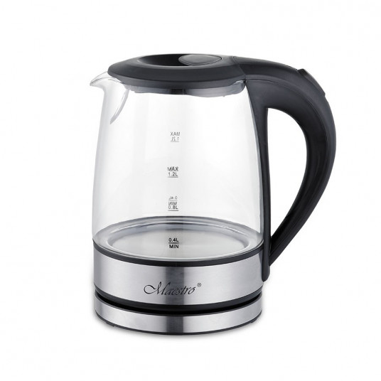 Feel-Maestro MR062 elektriskā tējkanna 1,2 L melna, caurspīdīga 1630 W