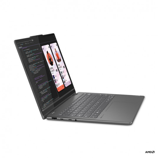 Klēpjdators Lenovo Yoga 7 2-in-1 14AHP9 Ryzen 7 8840HS 14" WUXGA OLED 400nits spīdīgs 16GB LPDDR5x-6400 SSD512 Radeon 760M grafika Win11 Storm Grey