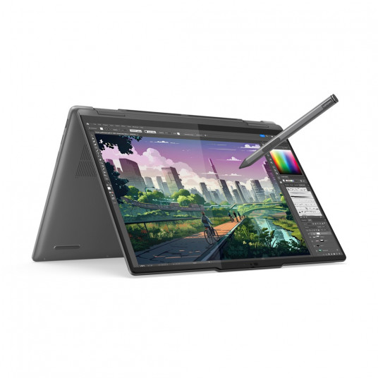Portatīvais dators Lenovo Yoga 7 2-in-1 14AHP9, AI-Powered Gaming PC, 14 WUXGA, AMD Ryzen 5, RAM 16GB, 512GB SSD, AMD Radeon 760M Graphics, Windows 11 Home, Storm Grey 83DK002SPB
