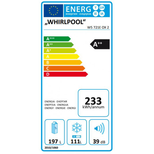 Ledusskapis Whirlpool W5 721E OX 2