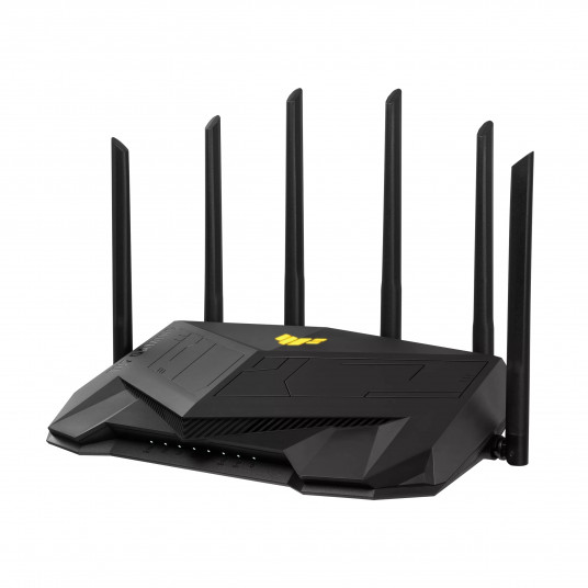 Asus Wireless Wifi 6 Dual Band Gaming Router TUF-AX6000 802.11ax, 1148+4804 Mbit/s, 10/100/1000 Mbit/s, Ethernet LAN (RJ-45) porti 5, Antenas veids Ārējā