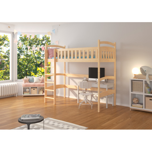 Mansarda divstāvu gulta ar matraci MIAGO 180x80