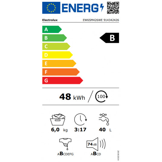 Veļas mašīna ELECTROLUX EW6SM426WE