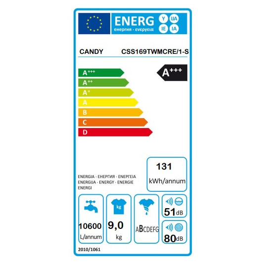 Veļas mašīna Candy CSS169TWMCRE/1-S