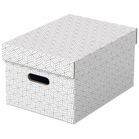 Glabāšanas kaste ESSELTE, ar vāku, 265x205x365 balti pelēka (3gab/iepakojumā), gab.