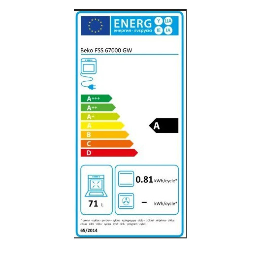 Plīts BEKO FSS67000GW