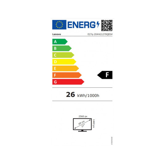 ThinkVision E27q-20 27" IPS 16:9 62D0GAT1EU