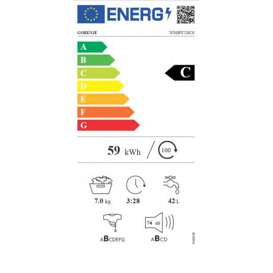 Veļas mašīna GORENJE WNHPI72SCS