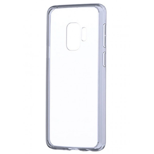 Devia Shockproof Silicone Back Case For Samsung G965 Galaxy S9 Plus Transparent - Black
